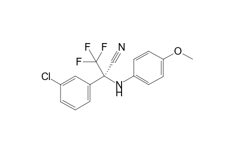 (R)-2-(3-Chlorophenyl)-3,3,3-trifluoro-2-((4-methoxyphenyl)-amino)propanenitrile