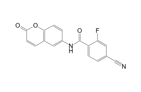 4-cyano-2-fluoro-N-(2-oxo-2H-chromen-6-yl)benzamide