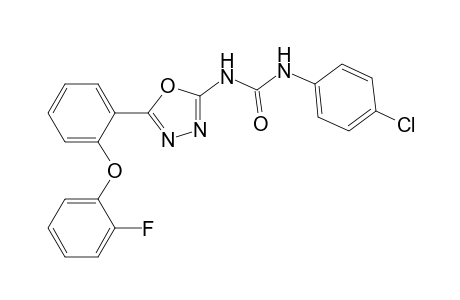 1-(4-Chlorophenyl)-3-[5-[2-(2-fluoranylphenoxy)phenyl]-1,3,4-oxadiazol-2-yl]urea
