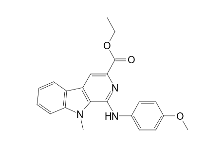 9H-Pyrido[3,4-b]indole-3-carboxylic acid, 1-[(4-methoxyphenyl)amino]-9-methyl-, ethyl ester