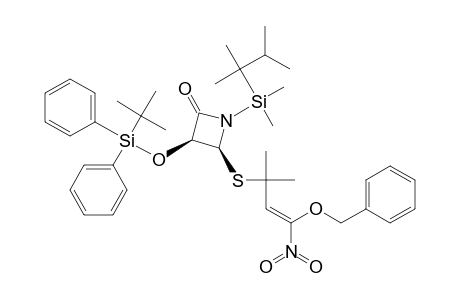 2-Azetidinone, 3-[[(1,1-dimethylethyl)diphenylsilyl]oxy]-4-[[1,1-dimethyl-3-nitro-3-(phenylmethoxy)-2-propenyl]thio]-1-[dimethyl(1,1,2-trimethylpropyl)silyl]-, [3S-[3.alpha.,4.beta.(Z)]]-