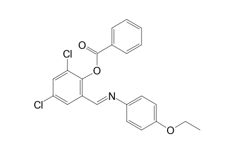 2,4-dichloro-6-[N-(p-ethoxyphenyl)formimidoyl]phenol, benzoate