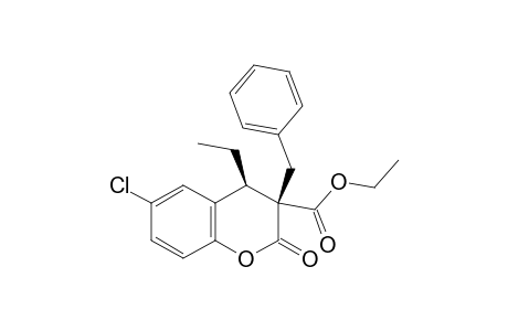 (3R*,4R*)-Ethyl 3-benzyl-6-chloro-4-ethyl-2-oxochroman-3-carboxylate