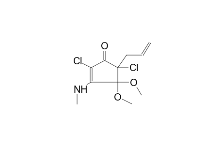2,5-DICHLORO-3-METHYLAMINO-4,4-DIMETHOXY-5-ALLYL-2-CYCLOPENTEN-1-ONE