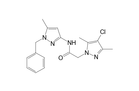 1H-Pyrazole-1-acetamide, 4-chloro-3,5-dimethyl-N-[5-methyl-1-(phenylmethyl)-1H-pyrazol-3-yl]-