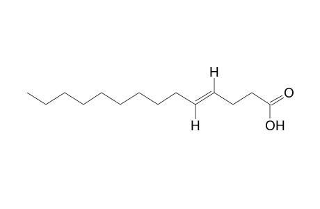 trans-4-Tetradecenoic acid