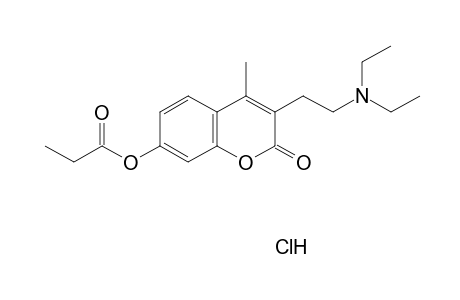 3-[2-(diethylamino)ethyl]-7-hydroxy-4-methylcoumarin,propionate, hydrochloride
