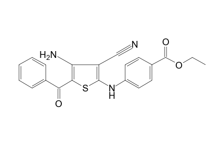 p-[(4-amino-5-benzoyl-3-cyano-2-thienyl)amino]benzoic acid, ethyl ester