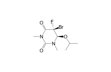 2,4(1H,3H)-Pyrimidinedione, 5-bromo-5-fluorodihydro-1,3-dimethyl-6-(1-methylethoxy)-, trans-(.+-.)-