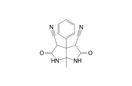 1-Methyl-5-phenyl-3,7-dioxo-2,8-diaza-bicyclo(3.3.0)octane-4,6-dicarbonitrile