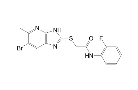 2-[(6-bromo-5-methyl-3H-imidazo[4,5-b]pyridin-2-yl)sulfanyl]-N-(2-fluorophenyl)acetamide