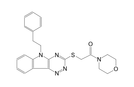 5H-[1,2,4]triazino[5,6-b]indole, 3-[[2-(4-morpholinyl)-2-oxoethyl]thio]-5-(2-phenylethyl)-