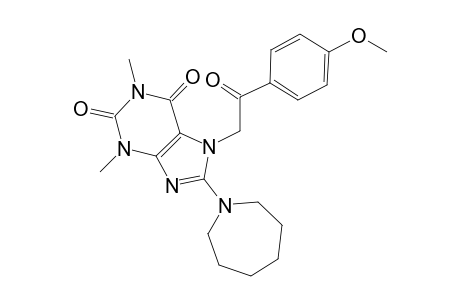 1H-purine-2,6-dione, 8-(hexahydro-1H-azepin-1-yl)-3,7-dihydro-7-[2-(4-methoxyphenyl)-2-oxoethyl]-1,3-dimethyl-