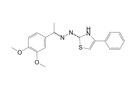 1-(1-(3,4-Dimethoxyphenyl)ethylidine)-2-(4-phenylthiazol-2-(3H)-ylidene)hydrazine