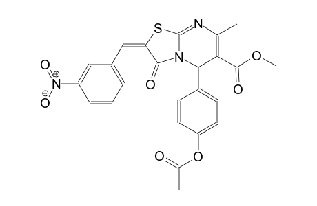 methyl (2E)-5-[4-(acetyloxy)phenyl]-7-methyl-2-(3-nitrobenzylidene)-3-oxo-2,3-dihydro-5H-[1,3]thiazolo[3,2-a]pyrimidine-6-carboxylate