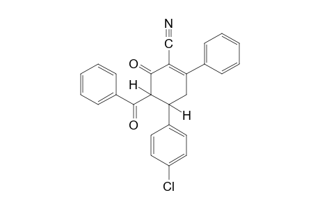 5-benzoyl-4-(p-chlorophenyl)-6-oxo-2-phenyl-1-cyclohexene-1-carbonitrile