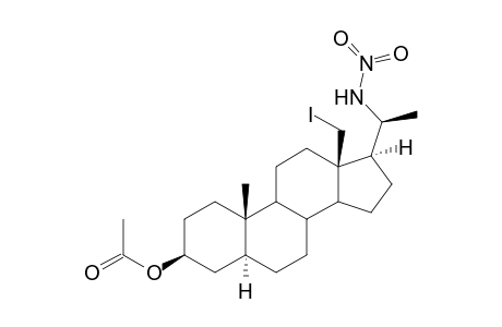 Pregnan-3-ol, 18-iodo-20-(nitroamino)-, acetate (ester), (3.beta.,5.alpha.,20R)-