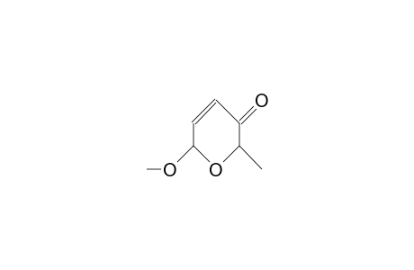 2H-Pyran-3(6H)-one, 6-methoxy-2-methyl-