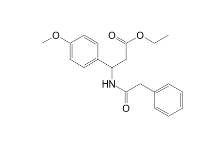 Propionic acid, 3-(4-methoxyphenyl)-3-phenylacetylamino-, ethyl ester