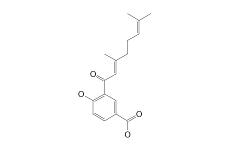 4-HYDROXY-3-(3,7-DIMETHYL-1-OXO)-2(E),6-OCTADIENYLBENZOIC-ACID