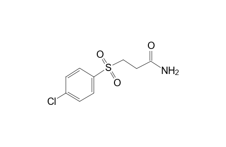 3-[(4-Chlorophenyl)sulfonyl]propanamide