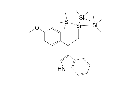 3-(2-(1,1,1,3,3,3-hexamethyl-2-(trimethylsilyl)trisilan-2-yl)-1-(4-methoxyphenyl)ethyl)-1H-indole