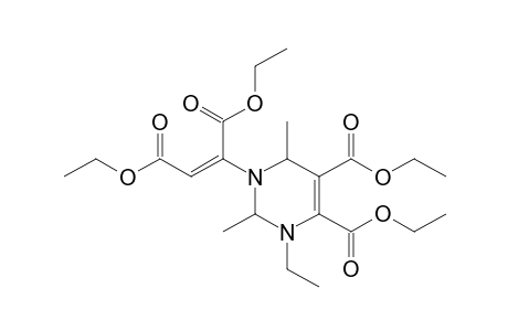 Diethyl 1-[3-ethoxy-1-(ethoxycarbonyl)-3-oxoprop-1-enyl]-3-ethyl-2,6-dimethyl-1,2,3,6-tetrahydropyrimidine-4,5-dicarboxylate