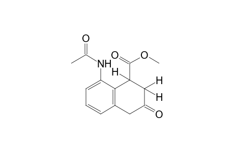 8-acetamido-3-oxo-1,2,3,4-tetrahydro-1-naphthoic acid, methyl ester