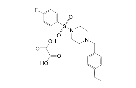 1-(4-Ethylbenzyl)-4-((4-fluorophenyl)sulfonyl)piperazine oxalate