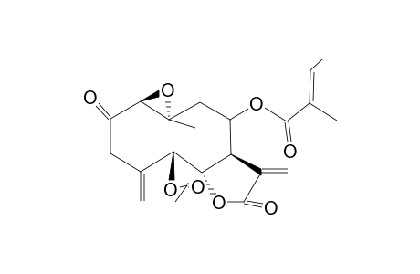 GERMACRA-4(15),11(13)-DIEN-12,6-A-OLIDE,5-B-ACETOXY-1-B,10-A-EPOXY-2-OXO-8-B-TIGLOYLOXY