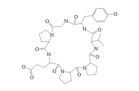 GLABRIN-D;CYCLO-(PROLYL-PROLYL-VALYL-TYROSYL-GLYCYL-PROLYL-GLUTAMYL)