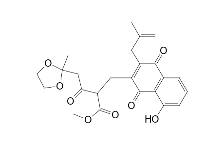 2-[8-HYDROXY-3-(2-METHYLALLYL)-1,4-DIOXO-1,4-DIHYDRONAPHTHALEN-2-YL-METHYL]-4-(-METHYL-1,3-DIOXOLAN-2-YL)-3-OXOBUTANOIC_ACID_METHYLESTER