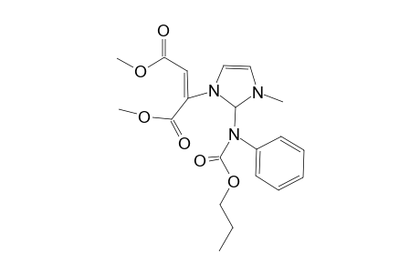 Dimethyl {3-methyl-2-[(propoxycarbonyl)anilino]-2,3-dihydro-1H-imidazol-1-yl}-2-butenedioate