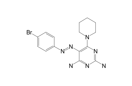 2,6-DIAMINO-4-PIPERIDINO-5-PARA-BROMOPHENYL-AZO-PYRIMIDINE