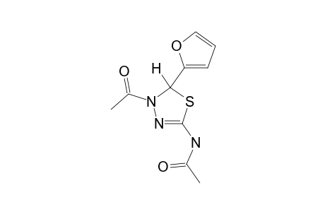 N-(4-acetyl-5-(2-furyl)-delta^2-1,3,4-thiadiazolin-2-yl)acetamide