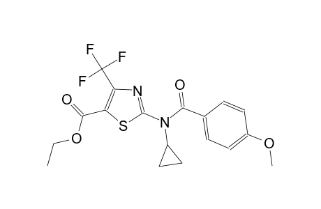 ethyl 2-[cyclopropyl(4-methoxybenzoyl)amino]-4-(trifluoromethyl)-1,3-thiazole-5-carboxylate