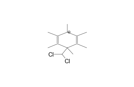 1-DICHLOROMETHYL-1,2,3,4,5,6-HEXAMETHYLBENZOLONIUM CATION