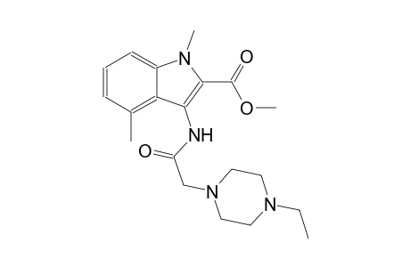 methyl 3-{[(4-ethyl-1-piperazinyl)acetyl]amino}-1,4-dimethyl-1H-indole-2-carboxylate