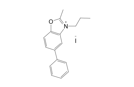 2-methyl-5-phenyl-3-propylbenzoxazolium iodide