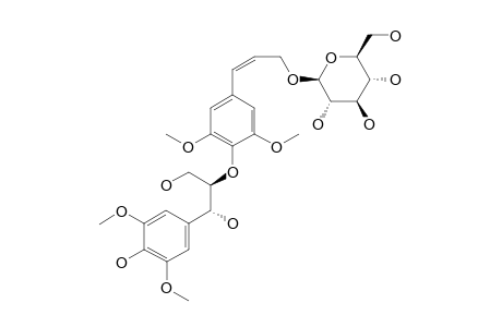 (7S,8S)-SYRINGYLGLYCEROL-8-O-4'-SINAPYLETHER-9'-O-BETA-D-GLUCOPYRANOSIDE