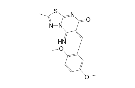 (6E)-5-azanylidene-6-[(2,5-dimethoxyphenyl)methylidene]-2-methyl-[1,3,4]thiadiazolo[3,2-a]pyrimidin-7-one