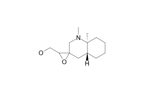 Spiro[2-aza-trans-1,2-dimethylbicyclo[4.4.0)decane,-4,2'-3'-hydroxymethyl-oxirane]