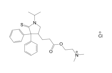 4,4-diphenyl-1-isopropyl-5-thioxo-3-pyrrolidinepropionic acid, 2-(dimethylamino)ethyl ester, hydrochloride