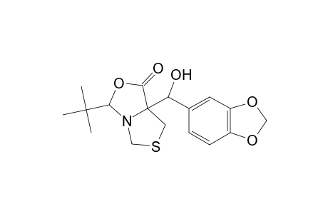 7a-[1,3-Benzodioxol-5-yl(hydroxy)methyl]-3-tert-butyldihydro-1H-[1,3]thiazolo[3,4-c][1,3]oxazol-1-one