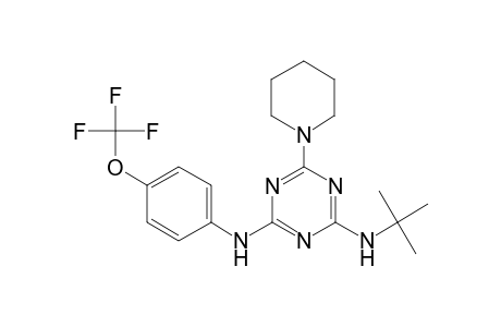 2-N-tert-butyl-6-piperidin-1-yl-4-N-[4-(trifluoromethoxy)phenyl]-1,3,5-triazine-2,4-diamine