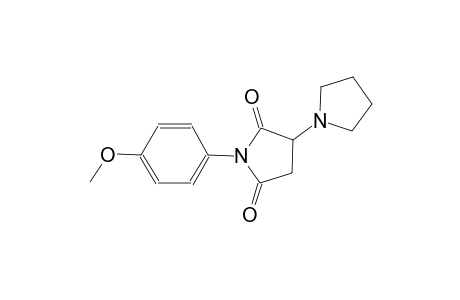 N-(p-methoxyphenyl)-2-(1-pyrrolidinyl)succimimide