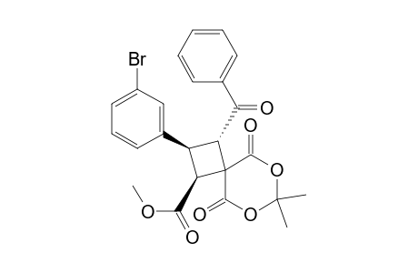 cis,Trans-1-methoxycarbonyl-2-m-bromophen-yl-3-benzoyl-7,7-dimethyl-6,8-dioxaspiro[3,5]nona-5,9-dione