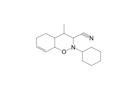 2-Cyclohexyl-4-methyl-3,4,4a,5,6,8a-hexahydro-2H-benzo[e][1,2]oxazine-3-carbonitrile