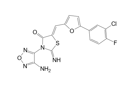 4-thiazolidinone, 3-(4-amino-1,2,5-oxadiazol-3-yl)-5-[[5-(3-chloro-4-fluorophenyl)-2-furanyl]methylene]-2-imino-, (5Z)-