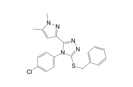 3-(benzylthio)-4-(p-chlorophenyl)-5-(1,5-dimethylpyrazol-3-yl)-4H-1,2,4-triazole